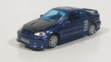 X-Concepts Modifiers Honda Civic Si Metalflake Dark Blue Die Cast Toy Car Vehicle No Accessories