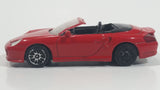 2011 Joy City Porsche 911 Turbo Cabriolet Convertible 1/43 Scale Red Die Cast Toy Car Vehicle