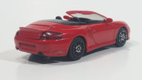 2011 Joy City Porsche 911 Turbo Cabriolet Convertible 1/43 Scale Red Die Cast Toy Car Vehicle