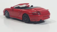 2011 Joy City Porsche 911 Turbo Cabriolet Convertible 1/43 Scale Red Die Cast Toy Car Vehicle