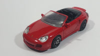 2011 Joy City Porsche 911 Turbo Cabriolet Convertible 1/43 Scale Red Die Cast Toy Car Vehicle