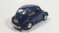 Rare Volkswagen Beetle Dark Blue 1/43 Scale Pull Back Motorized Friction Toy Car Vehicle with Opening Hood and Doors