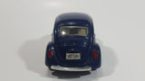 Rare Volkswagen Beetle Dark Blue 1/43 Scale Pull Back Motorized Friction Toy Car Vehicle with Opening Hood and Doors