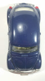 Rare Volkswagen Beetle Dark Blue 1/43 Scale Pull Back Motorized Friction Toy Car Vehicle with Opening Hood and Doors