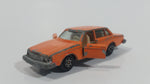 Extremely Rare HTF Vintage 1970s Yatming Volvo 244 DL No. 1058 Orange Die Cast Toy Car Vehicle with Opening Doors - Hong Kong