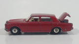 Vintage Lesney Products Matchbox Rolls Royce Silver Shadow Red No. 24 Die Cast Toy Car Vehicle with Opening Trunk