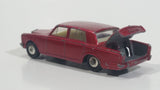 Vintage Lesney Products Matchbox Rolls Royce Silver Shadow Red No. 24 Die Cast Toy Car Vehicle with Opening Trunk