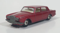 Vintage Lesney Products Matchbox Rolls Royce Silver Shadow Red No. 24 Die Cast Toy Car Vehicle with Opening Trunk