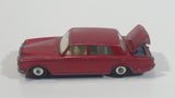 Vintage Lesney Products Matchbox Rolls Royce Silver Shadow Red No. 24 Die Cast Toy Car Vehicle with Opening Trunk