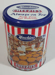 HTF Hawkins Cheezies Corn Snacks "Always on Top" Fresh, Crisp, and Delicious Limited Edition Tin Metal Canister