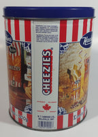 HTF Hawkins Cheezies Corn Snacks "Always on Top" Fresh, Crisp, and Delicious Limited Edition Tin Metal Canister