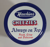 HTF Hawkins Cheezies Corn Snacks "Always on Top" Fresh, Crisp, and Delicious Limited Edition Tin Metal Canister