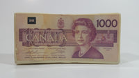 Rare Hard to find $1000 Canadian Dollar Paper Bill Stack Plastic Coin Bank