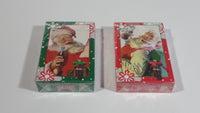 2 Packs of Coca-Cola Coke Santa Christmas Themed Bicycle Brand Green and Red Playing Cards Still Sealed, New in Package