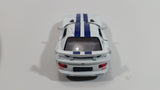 2010 Kinsmart Dodge Viper GTS R White with Blue Stripes Motorized Friction Pullback Die Cast Toy Luxury Sports Car Vehicle with Opening Doors KT 5039 1/36 Scale