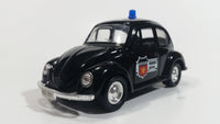 Sunnyside Superior Volkswagen Beetle Bug Police Highway Patrol SS5702 Black 1/43 Scale Pull Back Motorized Friction Toy Car Vehicle with Opening Hood and Doors