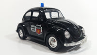 Sunnyside Superior Volkswagen Beetle Bug Police Highway Patrol SS5702 Black 1/43 Scale Pull Back Motorized Friction Toy Car Vehicle with Opening Hood and Doors