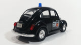 Sunnyside Superior Volkswagen Beetle Bug Police Highway Patrol SS5702 Black 1/43 Scale Pull Back Motorized Friction Toy Car Vehicle with Opening Hood and Doors