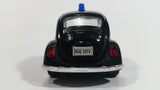 Sunnyside Superior Volkswagen Beetle Bug Police Highway Patrol SS5702 Black 1/43 Scale Pull Back Motorized Friction Toy Car Vehicle with Opening Hood and Doors