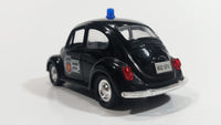 Sunnyside Superior Volkswagen Beetle Bug Police Highway Patrol SS5702 Black 1/43 Scale Pull Back Motorized Friction Toy Car Vehicle with Opening Hood and Doors