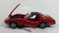 Motor Max 1979 Chevrolet Corvette T-Tops Red 1/24 Scale No.73244 & 68044 Die Cast Toy Car Vehicle with Opening Hood and Doors