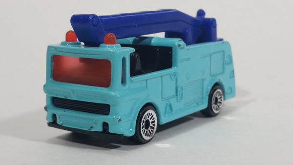 2002 Matchbox Snorkel Fire Truck Light Blue Die Cast Toy Car Vehicle McDonald's Happy Meal #4