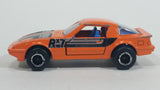 Majorette Mazda RX7 No. 257 Orange 1/56 Scale Die Cast Toy Car Vehicle with Opening Doors