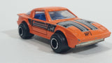 Majorette Mazda RX7 No. 257 Orange 1/56 Scale Die Cast Toy Car Vehicle with Opening Doors