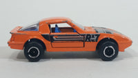 Majorette Mazda RX7 No. 257 Orange 1/56 Scale Die Cast Toy Car Vehicle with Opening Doors