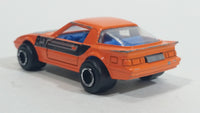 Majorette Mazda RX7 No. 257 Orange 1/56 Scale Die Cast Toy Car Vehicle with Opening Doors