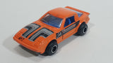 Majorette Mazda RX7 No. 257 Orange 1/56 Scale Die Cast Toy Car Vehicle with Opening Doors