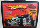 2010 Hot Wheels 100 Car Carry Case 1/64 Scale Black Die Cast Toy Car Vehicles Collectible with Wheels and Extending Pull Handle