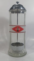 Tablecraft Coca-Cola Glass and Metal 11" Tall Straw Holder Beverage Collectible