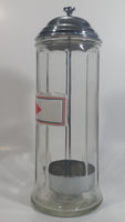 Tablecraft Coca-Cola Glass and Metal 11" Tall Straw Holder Beverage Collectible