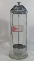 Tablecraft Coca-Cola Glass and Metal 11" Tall Straw Holder Beverage Collectible