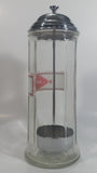 Tablecraft Coca-Cola Glass and Metal 11" Tall Straw Holder Beverage Collectible