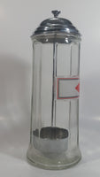 Tablecraft Coca-Cola Glass and Metal 11" Tall Straw Holder Beverage Collectible