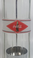 Tablecraft Coca-Cola Glass and Metal 11" Tall Straw Holder Beverage Collectible