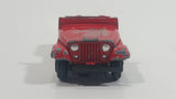 Vintage 1980s Yatming Jeep CJ7 Sky Red No. 1608 Die Cast Toy Car Vehicle (Missing Windshield)