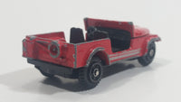 Vintage 1980s Yatming Jeep CJ7 Sky Red No. 1608 Die Cast Toy Car Vehicle (Missing Windshield)