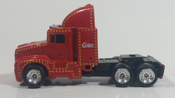 Coca-Cola Coke Soda Pop Christmas Themed Semi Tractor Truck Red Die Cast Toy Car Vehicle