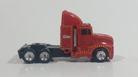 Coca-Cola Coke Soda Pop Christmas Themed Semi Tractor Truck Red Die Cast Toy Car Vehicle