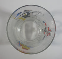 1990 Warner Bros. Looney Tunes Tweety Bird Sylvester The Cat Bugs Bunny Skiing Themed Cartoon Character 4" Tall Glass Cup TV Show Collectible