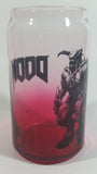 Doom Computer and Video Game Can Shaped Red and Clear 5 1/4" Tall Glass Cup