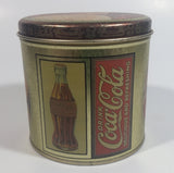 Coca-Cola Coke Soda Pop Small Round Vintage Reproduction Tin Container Beverage Collectible