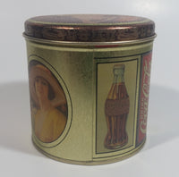 Coca-Cola Coke Soda Pop Small Round Vintage Reproduction Tin Container Beverage Collectible