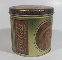 Coca-Cola Coke Soda Pop Small Round Vintage Reproduction Tin Container Beverage Collectible
