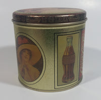 Coca-Cola Coke Soda Pop Small Round Vintage Reproduction Tin Container Beverage Collectible