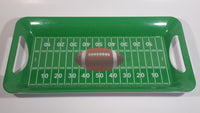 Gridiron Nation Green Football Field Themed Melamine Plastic Appetizer Serving Tray with Handles