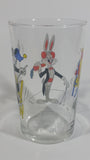 1990 Warner Bros. Looney Tunes Tweety Bird Sylvester The Cat Bugs Bunny Skiing Themed Cartoon Character 4" Tall Glass Cup TV Show Collectible